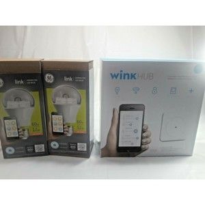 WINK HUB + 2 pack GE Link Connected LED Smart Bulb Soft White